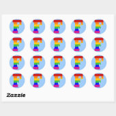 Rainboegbrief F Ronde Sticker (Vel)