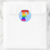 Rainboegbrief F Ronde Sticker (Tas)