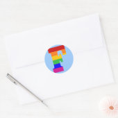Rainboegbrief F Ronde Sticker (Envelop)