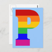 Rainboegbrief P Briefkaart (Voorkant / Achterkant)