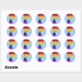 Rainboegbrief P Ronde Sticker (Vel)
