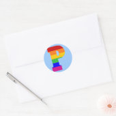 Rainboegbrief P Ronde Sticker (Envelop)