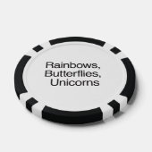 Rainbogen, Butterflies, eenhoorns Pokerchips (Enkel)
