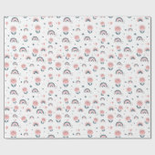 Rainbogen en bloemen, omslagpapier cadeaupapier (Vlak)