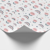 Rainbogen en bloemen, omslagpapier cadeaupapier (Hoek)