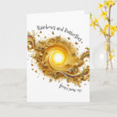 Rainbogen en buiken kaart (Gele Bloem)