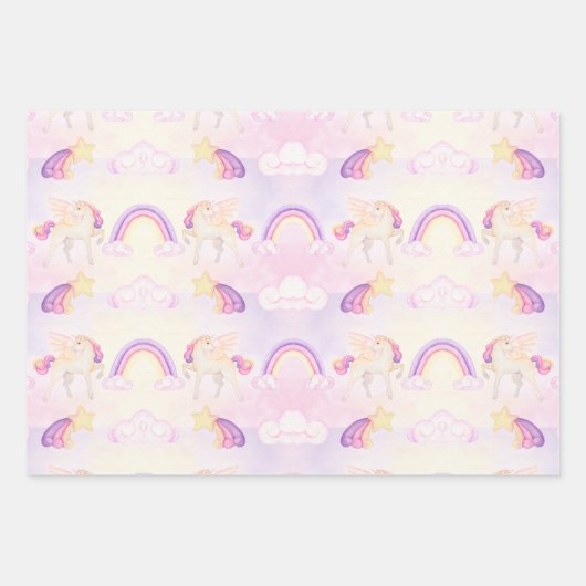 Rainbogen en eendrieken van zacht deegmeel inpakpapier vel (Voorkant 2)