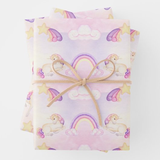 Rainbogen en eendrieken van zacht deegmeel inpakpapier vel (In situ)