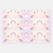 Rainbogen en eendrieken van zacht deegmeel inpakpapier vel (Voorkant)