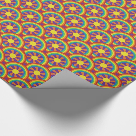 Rainbogen en grafisch patroon van de Stijl van de Cadeaupapier (Hoek)