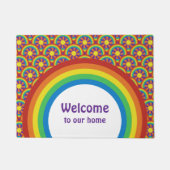 Rainbogen en grafisch patroon van de Stijl van de Deurmat (Voorkant)