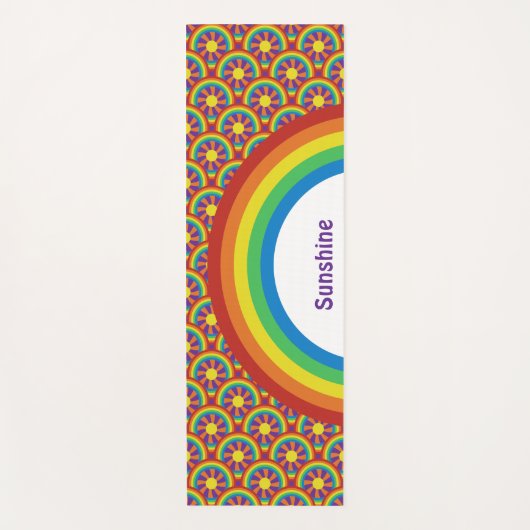 Rainbogen en grafisch patroon van de Stijl van de Yogamat (Voorkant)