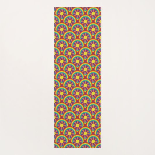 Rainbogen en grafisch patroon van de Stijl van de Yogamat (Achterkant)