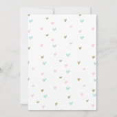 Rainbogen en harten Eerste verjaardag Uitnodigen p Kaart (Achterkant)