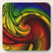 Rainbogen en honing | Rainbow Fractal Art Bier Onderzetter (Voorkant)