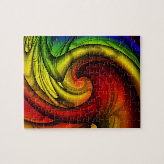 Rainbogen en honing | Rainbow Fractal Art Legpuzzel (Horizontaal)