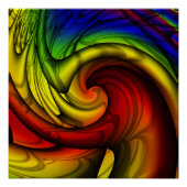 Rainbogen en honing | Rainbow Fractal Art Perfect Poster (Voorkant)