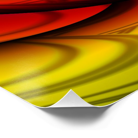 Rainbogen en honing | Rainbow Fractal Art Perfect Poster (Hoek)