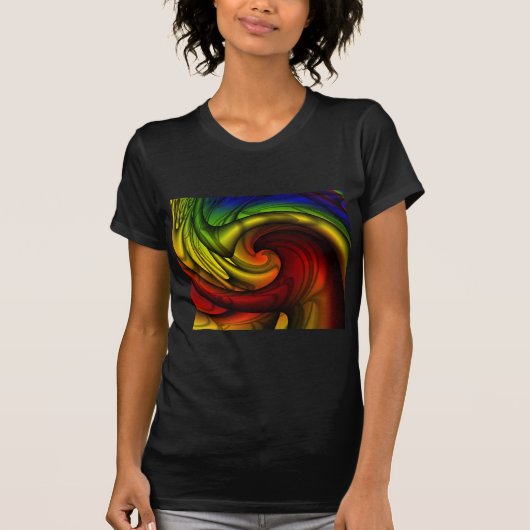 Rainbogen en honing | Rainbow Fractal Art T-shirt (Voorkant)