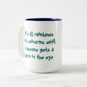 Rainbogen en Mok van onkruidnagelkoffie (Voorkant links)