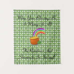 Rainbogen en shamrocks wandkleed