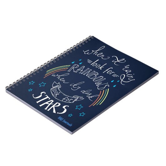 Rainbogen en sterren - SPIRAAL Journal Notitieboek (Linkerzijde)