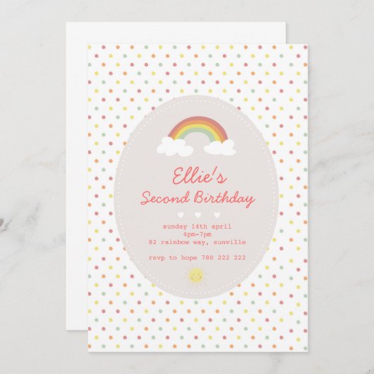 Rainbogen en Sunshine Kaart (Voorkant / Achterkant)