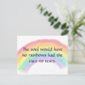 Rainbogen en tranen briefkaart (Staand voorkant)