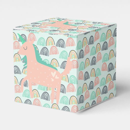 Rainbogen en Unicorns Bedankdoosjes (Voorkant Zijde)