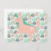 Rainbogen en Unicorns Briefkaart (Voorkant / Achterkant)