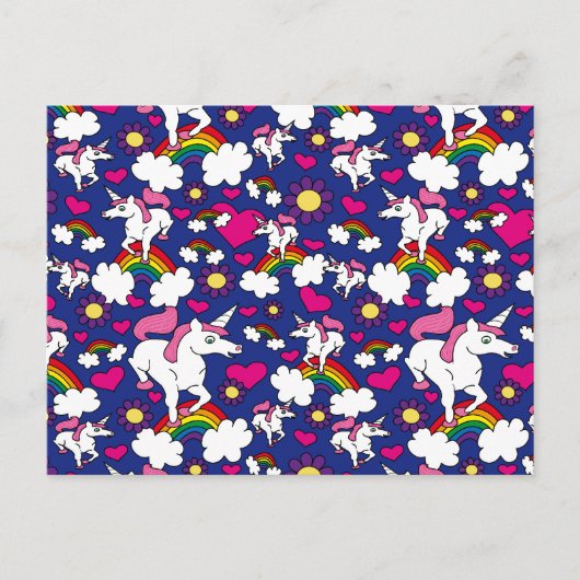 Rainbogen en Unicorns Briefkaart (Voorkant)