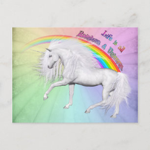 Rainbogen en Unicorns Briefkaart