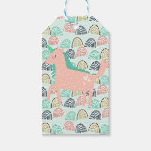 Rainbogen en Unicorns Cadeaulabel