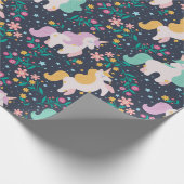 Rainbogen en Unicorns Cadeaupapier (Hoek)