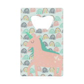 Rainbogen en Unicorns Creditkaart Flessenopener (Voorkant)