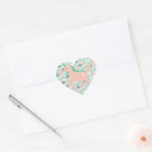Rainbogen en Unicorns Hart Sticker (Envelop)