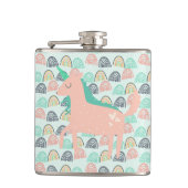 Rainbogen en Unicorns Heupfles (Voorkant)