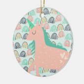 Rainbogen en Unicorns Keramisch Ornament (Links)