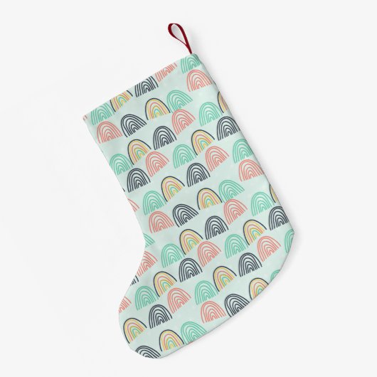 Rainbogen en Unicorns Kleine Kerstsok (Achterkant (Hangend))