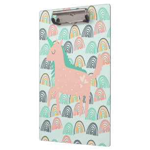 Rainbogen en Unicorns Klembord
