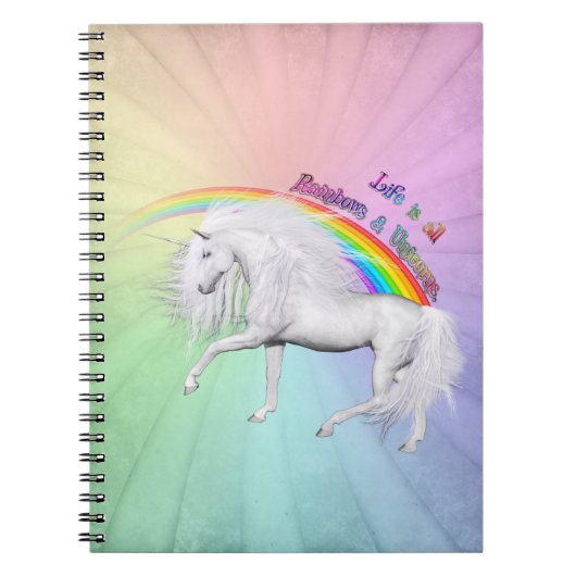 Rainbogen en Unicorns Notitieboek (Voorkant)