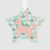 Rainbogen en Unicorns Ornament (voorkant)