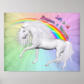 Rainbogen en Unicorns Poster (Voorkant)