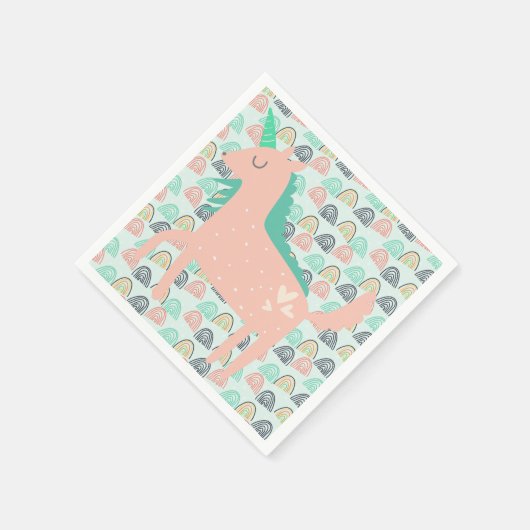 Rainbogen en Unicorns Servetten (Hoek)