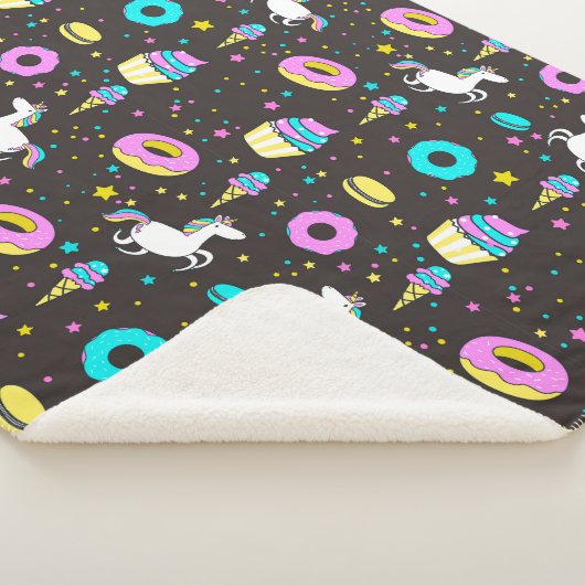 Rainbogen en Unicorns Sherpa Deken (3/4)