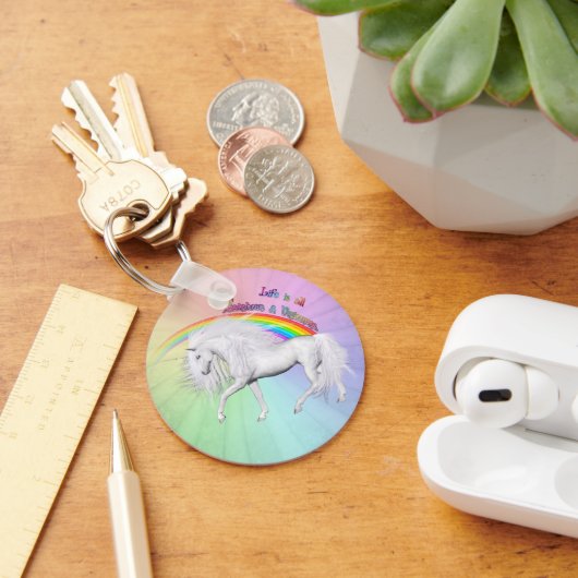 Rainbogen en Unicorns Sleutelhanger (Bureau)