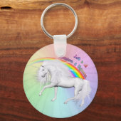 Rainbogen en Unicorns Sleutelhanger (Voorkant)