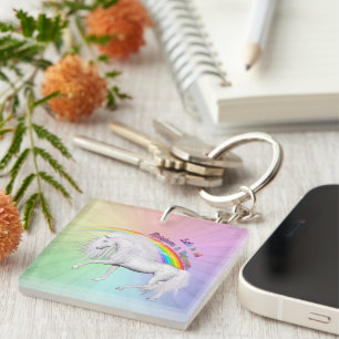 Rainbogen en Unicorns Sleutelhanger