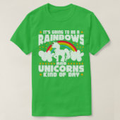 Rainbogen en Unicorns Soort Dag T-shirt (Design voorkant)