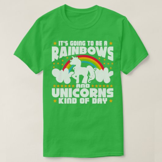 Rainbogen en Unicorns Soort Dag T-shirt (Design voorkant)